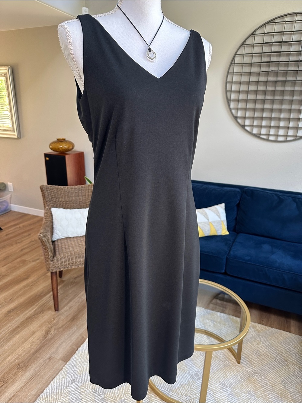 GAP factory Black V-Neck Midi Dress